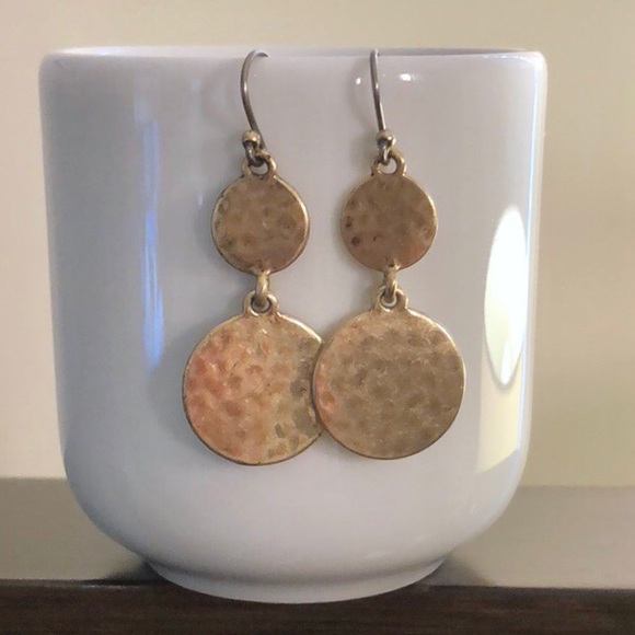 Lucky Brand Jewelry - Lucky Brand Double Disc Drop Earrings
